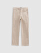Pantalon de costume cérémonie beige garçon-2