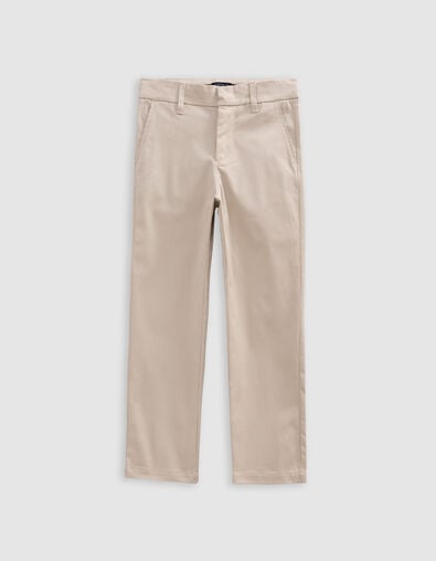 Pantal&oacute;n de traje ceremonia beige ni&ntilde;o - IKKS