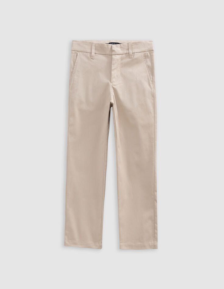 Pantalon de costume cérémonie beige garçon-2