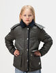 Kaki gecoat jasje luipaard-hartjesmotief meisjes-2 Kaki gecoat jasje luipaard-hartjesmotief meisjes-2