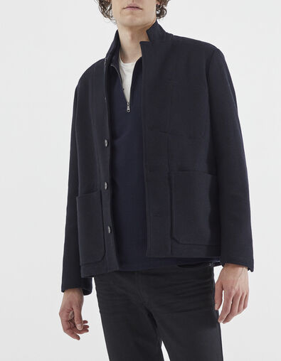 Dunkelblaue Herrenjacke im Worker-Look - IKKS