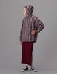 Chemise carreaux bordeaux à capuche fille-2 Chemise carreaux bordeaux à capuche fille-2