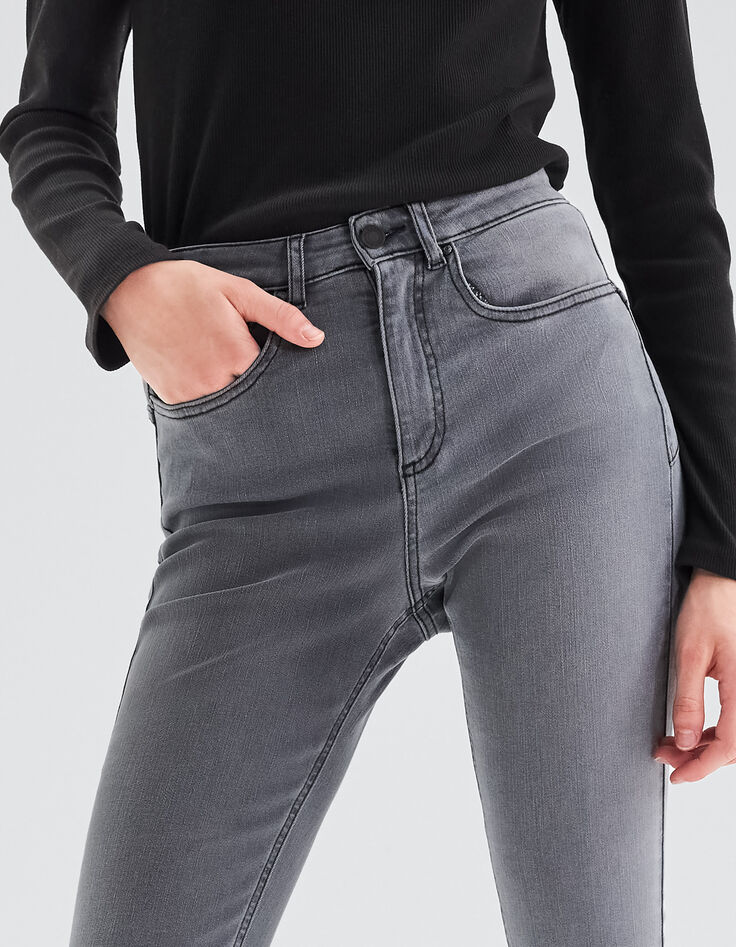 Graue Slim-Damenjeans mit Sculpt-up-Effekt und hohem Bund-4
