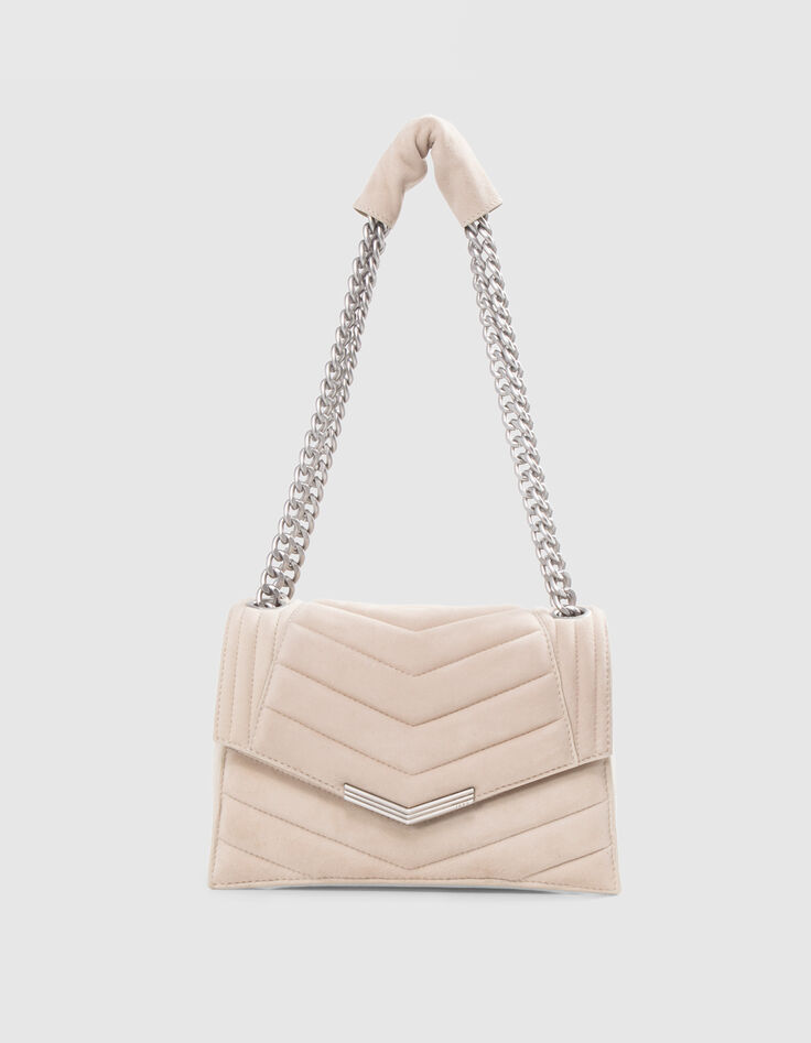 THE 1. bag SEASONALS – Women's chalk quilted leather M bag-2