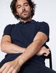 Polo marine détails vert anglais Homme-1