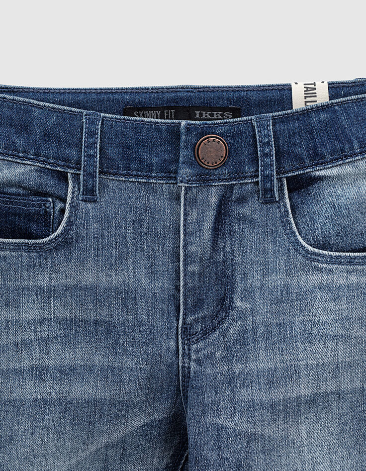 Vaquero skinny stone blue cintura en contraste eco niño -2 Vaquero skinny stone blue cintura en contraste eco niño -2