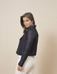 Veste noire irisée esprit motard I.Code-3