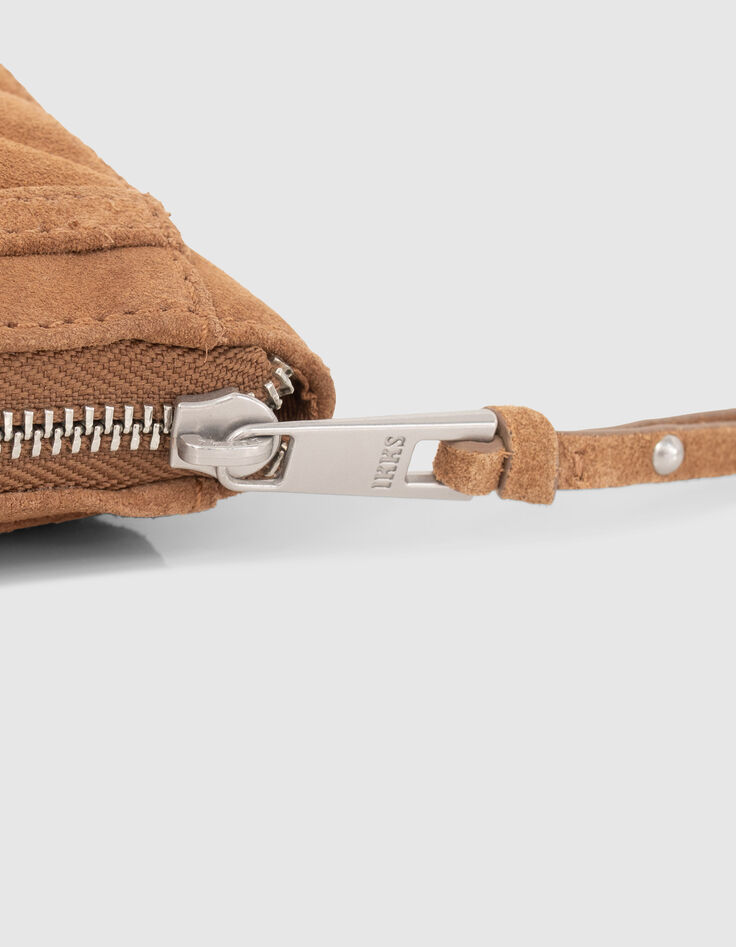 Mini trousse 1440 Toy en cuir velours sable Femme-6