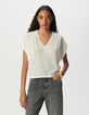 Tee-shirt blanc motif léopard en transparence-2