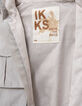 Blouson gris à capuche multipoches nylon garçon-9