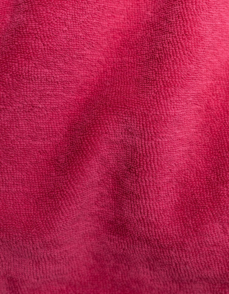 Ensemble short et T-shirt rose en éponge bébé fille-7