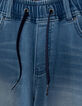 Bermuda en jean bleu taille &eacute;lastiqu&eacute;e gar&ccedil;on-5