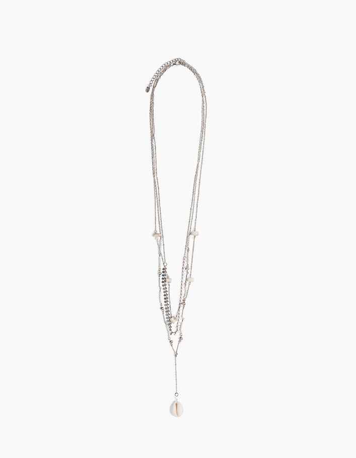 Multi-strand cowry shell bead long necklace - IKKS