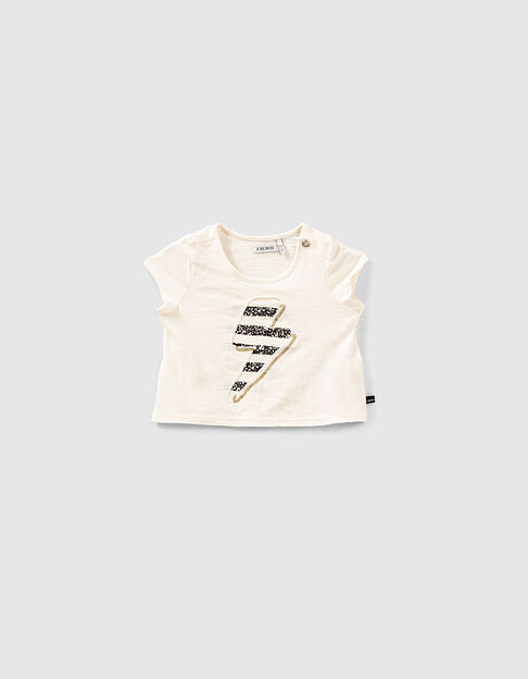 Babymädchen-Ensemble, geblümter Hosenrock und Bio-T-Shirt