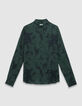 Chemise manches longues slim verte floral flou Homme-6