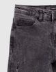 Medium Grey Relaxed-Jungenjeans mit Used-Optik -5