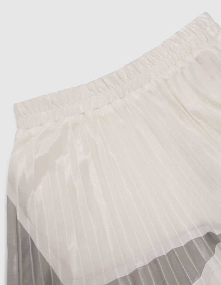 Jupe longue blanche plissée fille-4