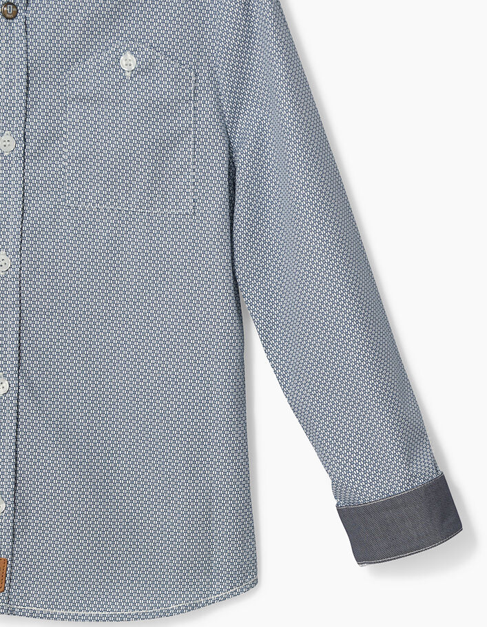 Chemise bleu ciel à imprimé minimaliste garçon - IKKS
