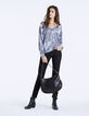 Pull col V imprimé python majorité viscose femme-6