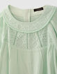 Watergroene blouse frontje broderie anglaise meisjes-2