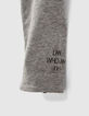 Leggings réversible gris et écru imprimé éclairs fille-6