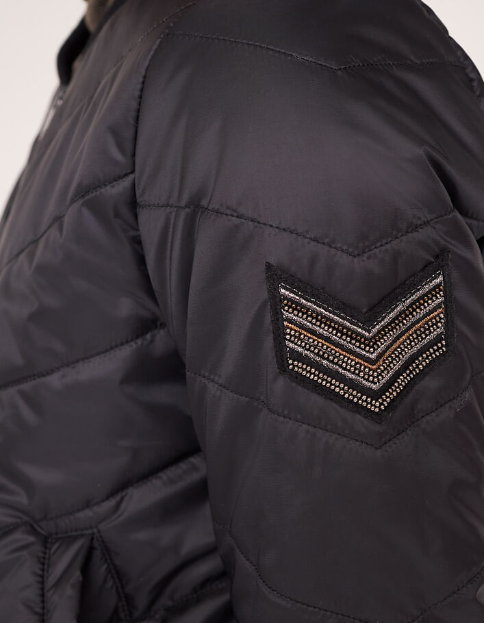 Women’s nylon satin reversible short bomber jacket - IKKS