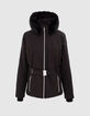 Women&rsquo;s black IKKSxDUVILLARD padded jacket + rock slogan-8