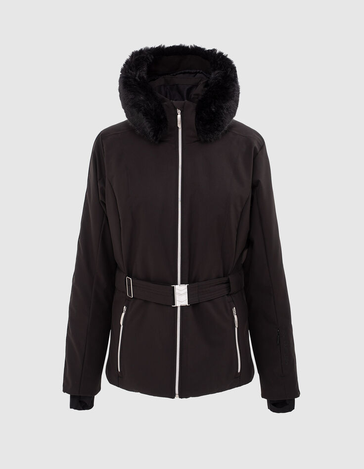 Women&rsquo;s black IKKSxDUVILLARD padded jacket + rock slogan-8