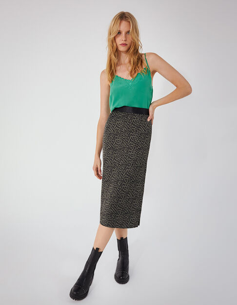 Women’s leopard-print pencil skirt