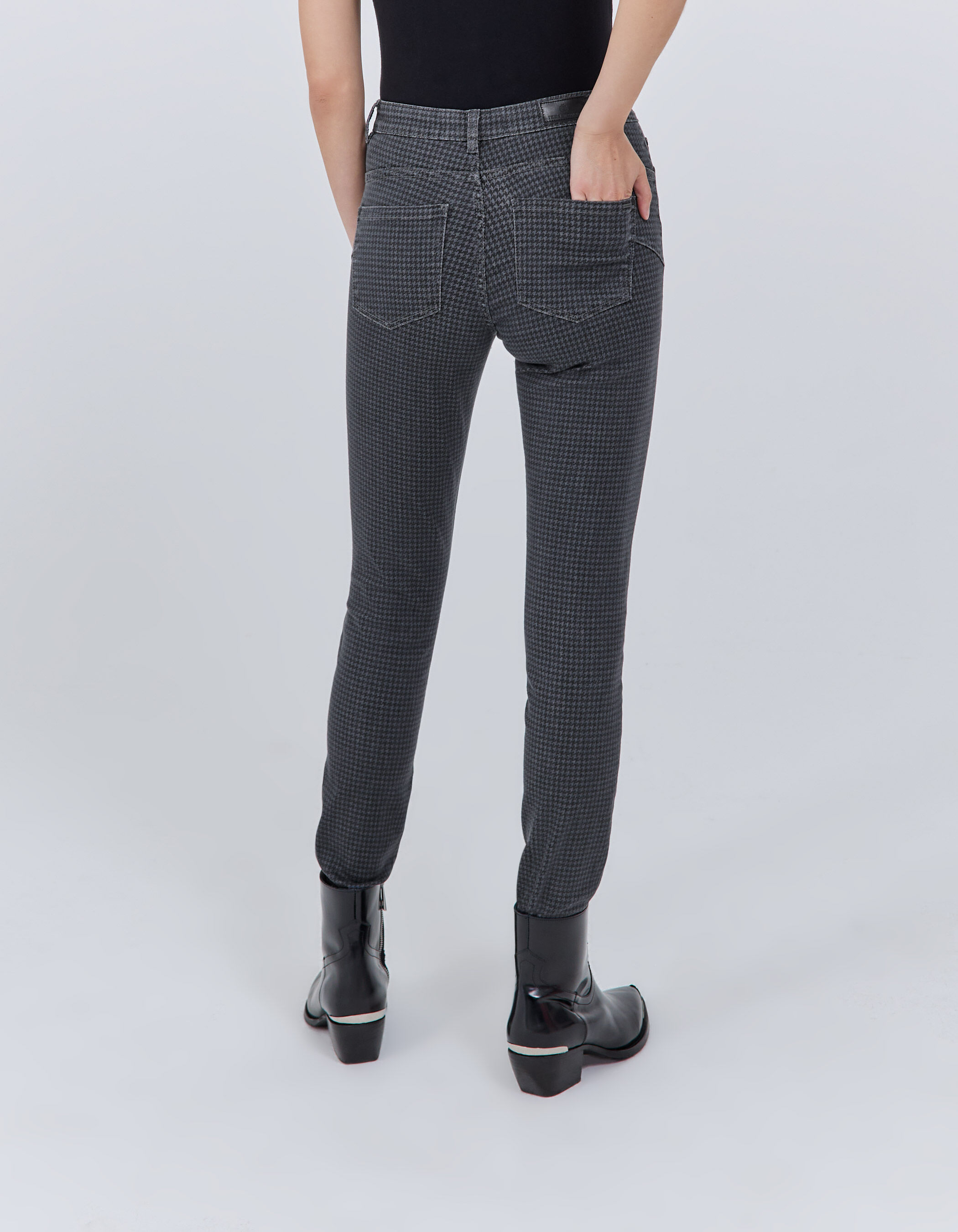 Houndstooth skinny jeans best sale