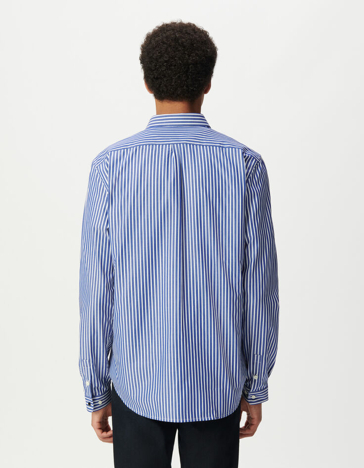 Marineblau gestreiftes REGULAR Hemd für Herren-3 Marineblau gestreiftes REGULAR Hemd für Herren-3