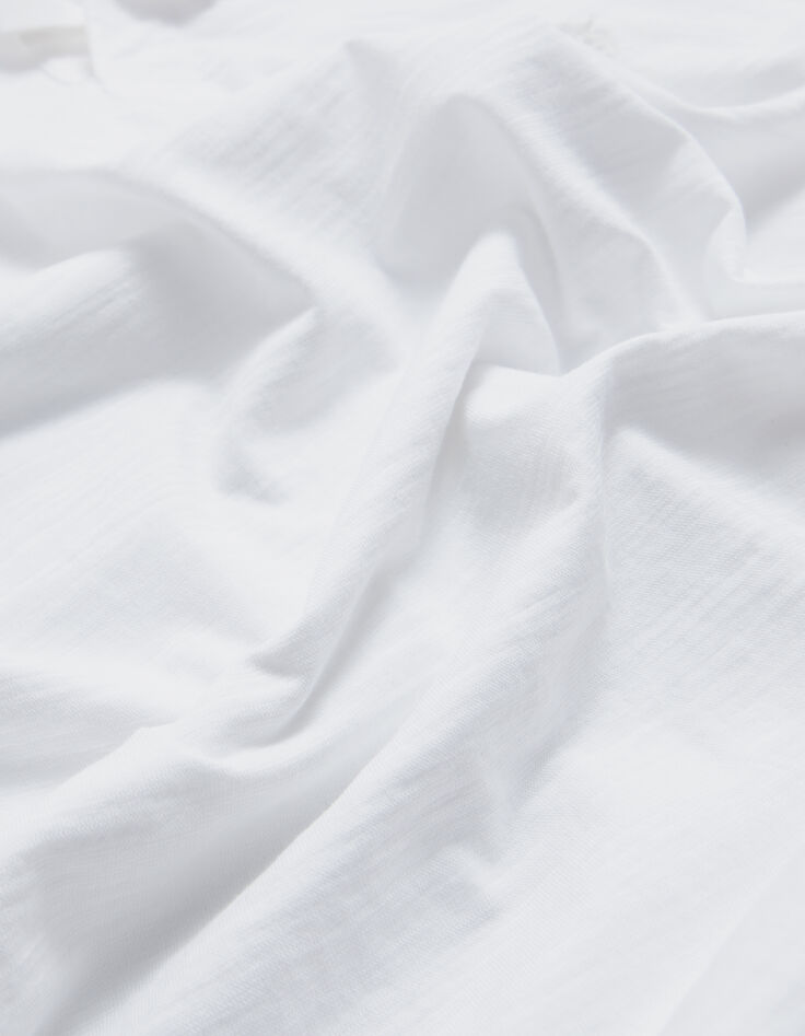 Polo blanc L'Essentiel coton bio flammé Homme-8