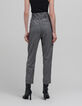 Pantalon carotte gris motif chevrons 7/8e Femme-4