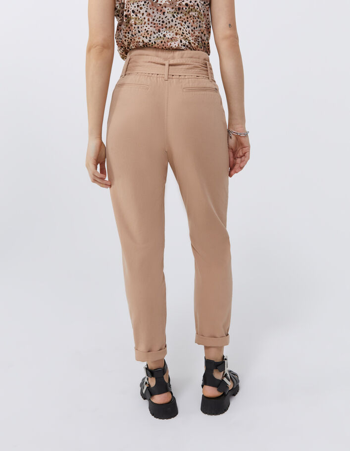 Women’s Desert belted high-waist cigarette trousers - IKKS