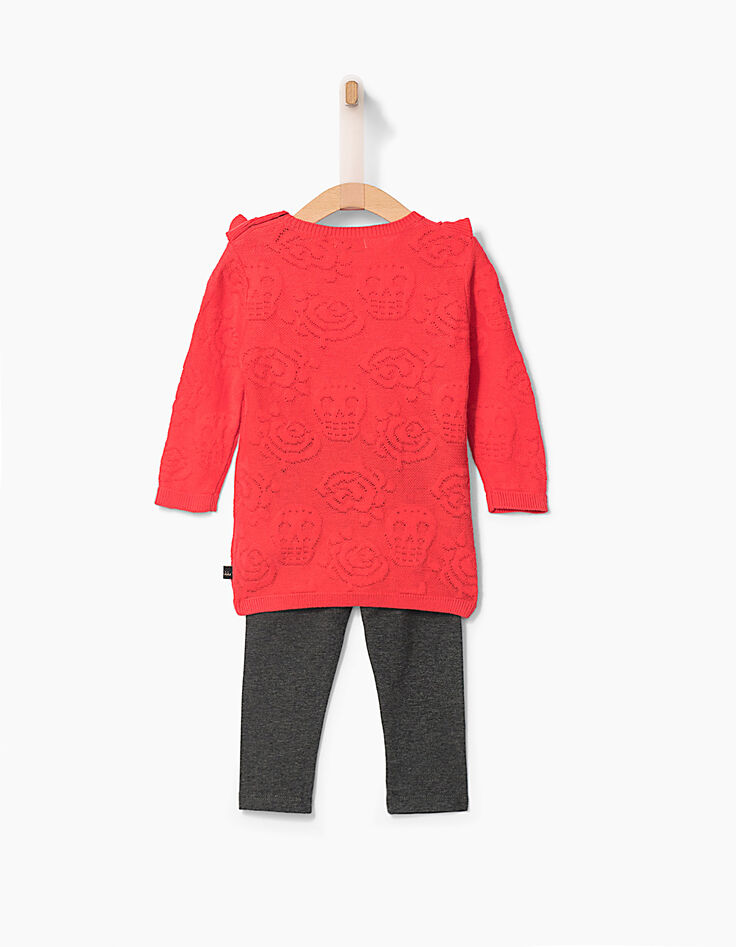 Ensemble 2 en 1 robe et leggings bébé fille-2