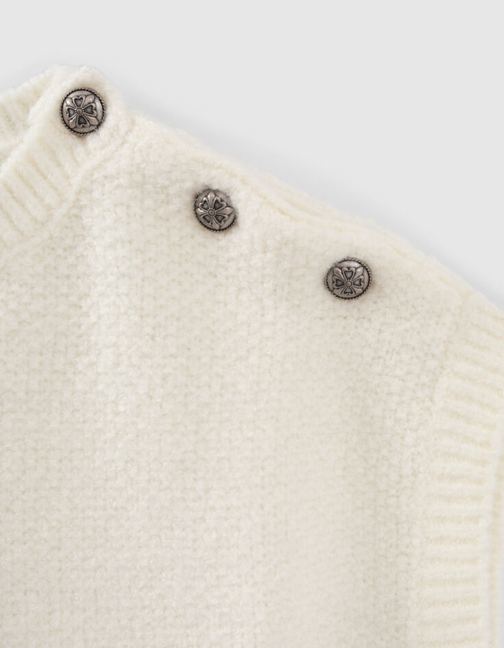 Pull mastic tricot &agrave; manches courtes fille-5
