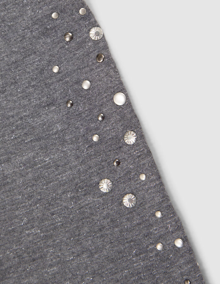 Camiseta gris lúrex joyas mangas niñas-6