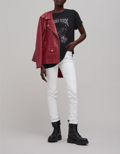 Camiseta negra oversize visual panther de mujer - IKKS