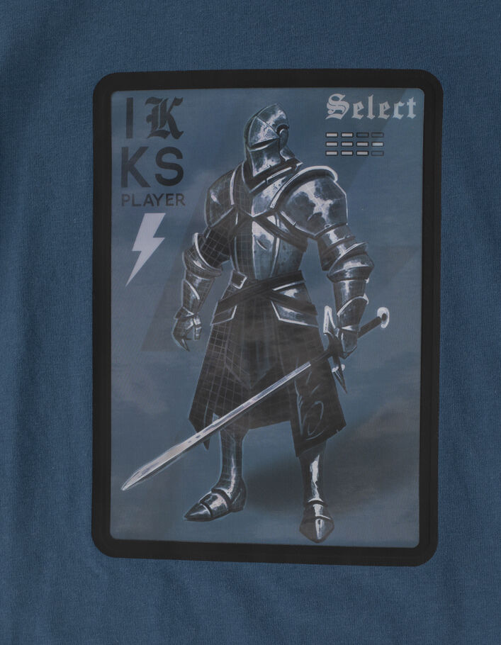 Boys’ dark blue lenticular image organic T-shirt - IKKS