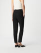 Women’s high-waisted black crêpe trousers-3