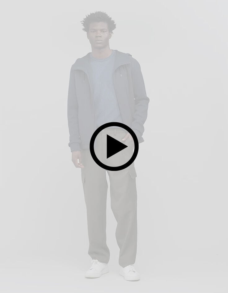 Sous-doudoune marine bi-mati&egrave;re Homme-6