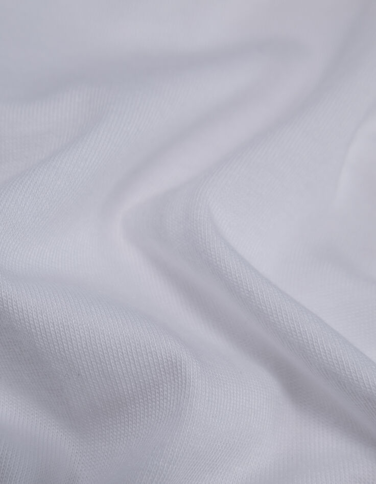Polo blanc en coton modal Homme-7