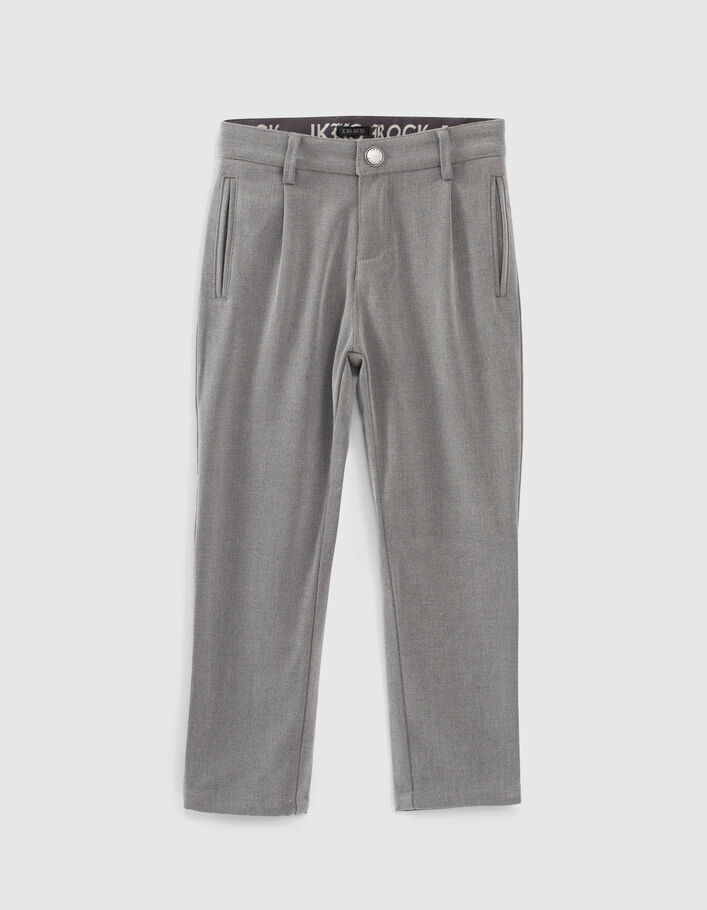 Pantalon chino gris garçon-1