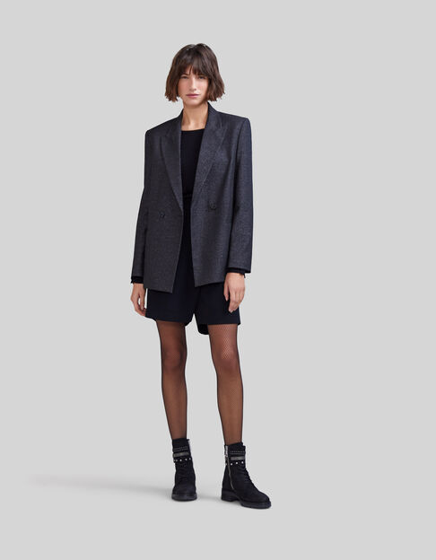 Women's black glittery suit jacket - IKKS