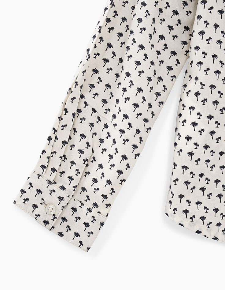 Camisa cruda estampado palmeras niño -7 Camisa cruda estampado palmeras niño -7