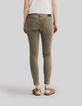 Jean SLIM kaki 7/8ème taille basse femme-3