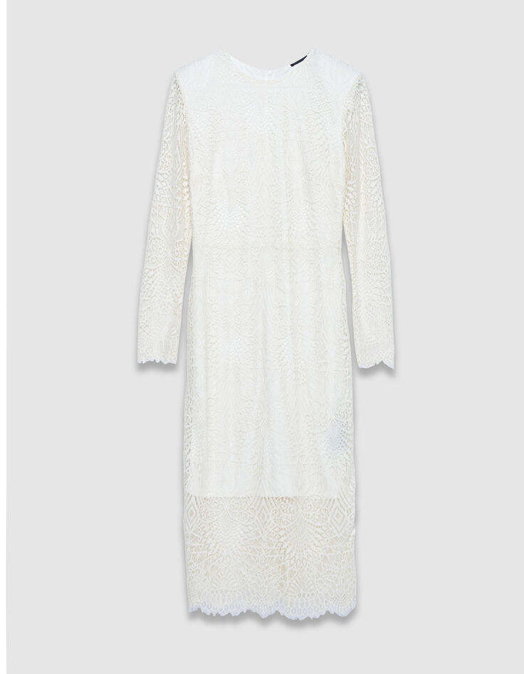 Dames maxi-jurk met witte kant-5