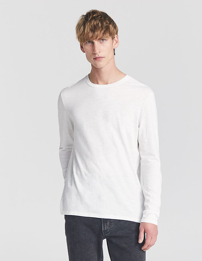 Tee-shirt 2 en 1 gris anthracite et blanc Homme - IKKS