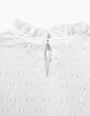 Gebroken wit T-shirt kanten kraag meisjes-4