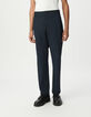 Men&rsquo;s navy seersucker JOGGER trousers-1